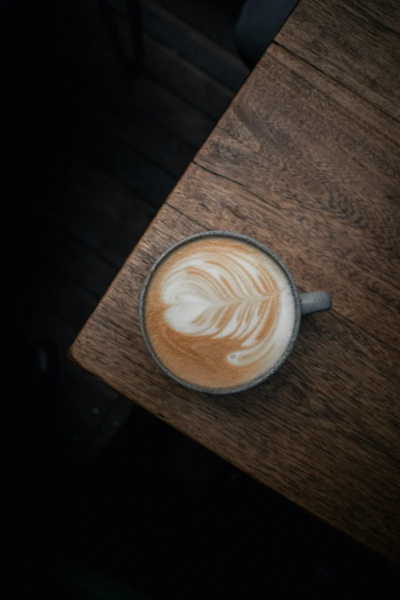 Illustrative coffee photograph, not a photograph of a listed restaurant